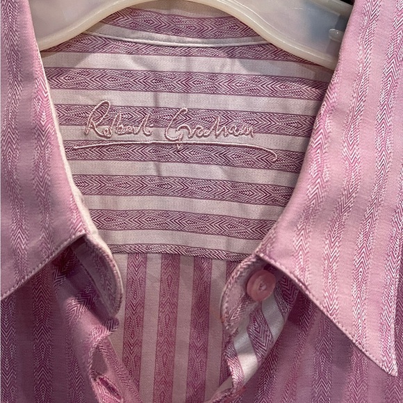 Robert Graham Pink Button Down Shirt Blouse - Picture 2 of 9